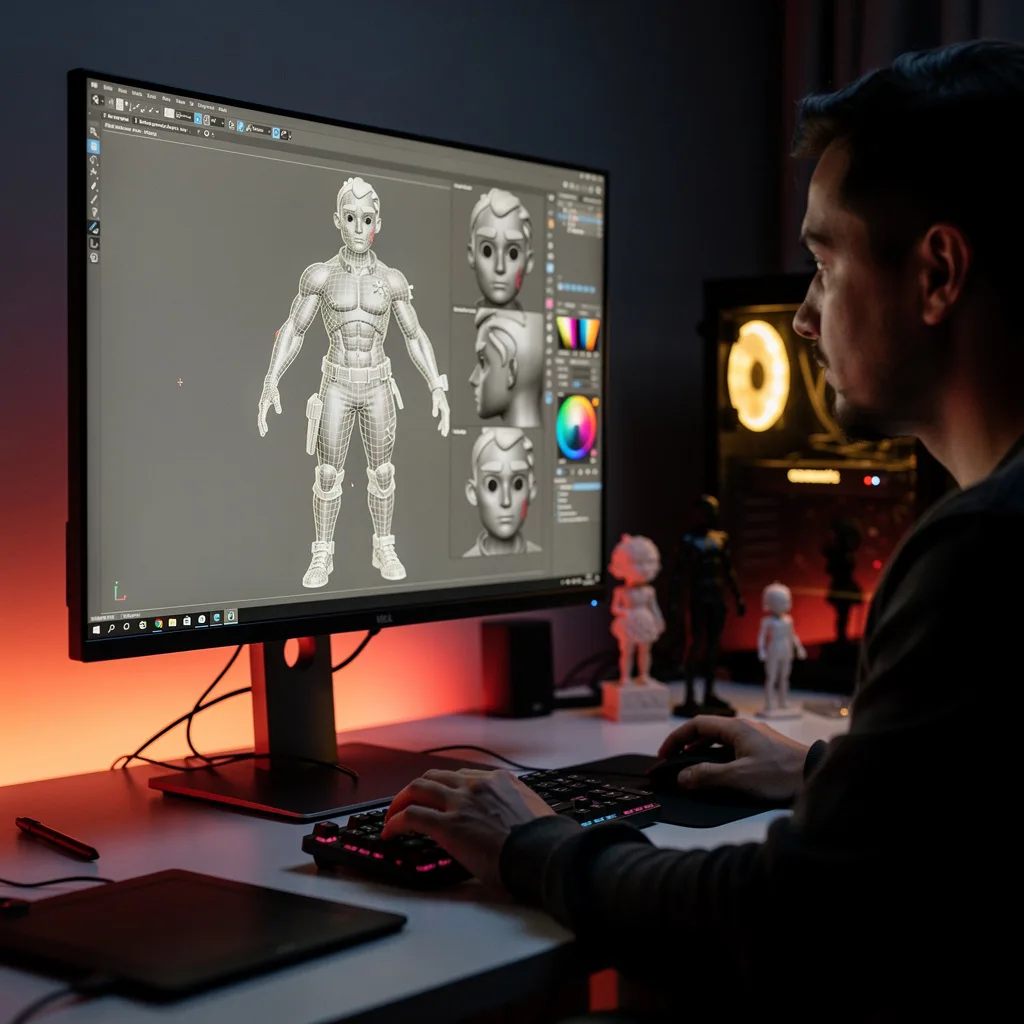 Скульптинг персонажей в Blender
