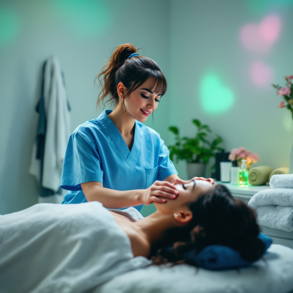 Массаж лица и зоны декольте