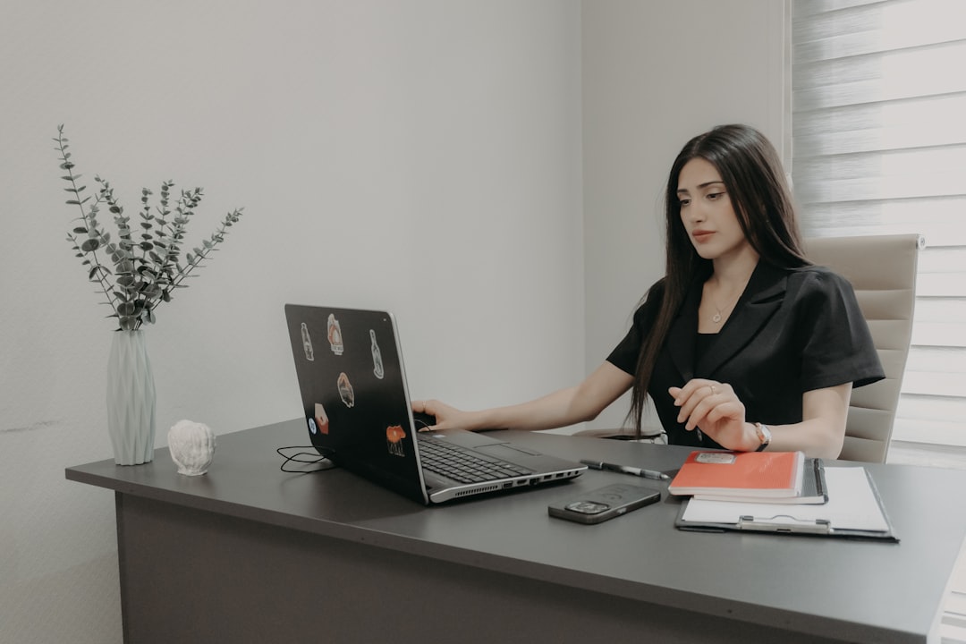 focused professional working