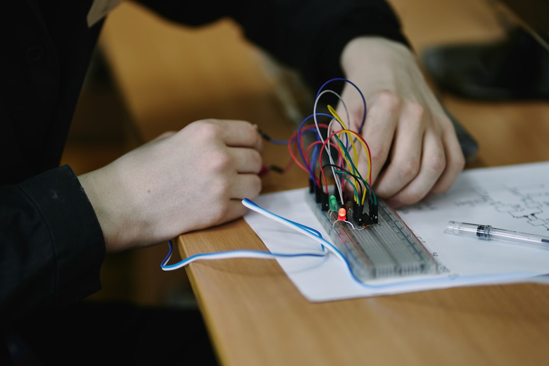 person coding smart contract