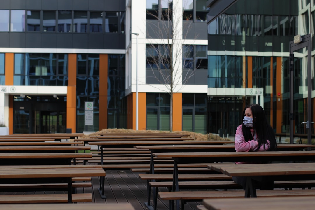 student studying alone