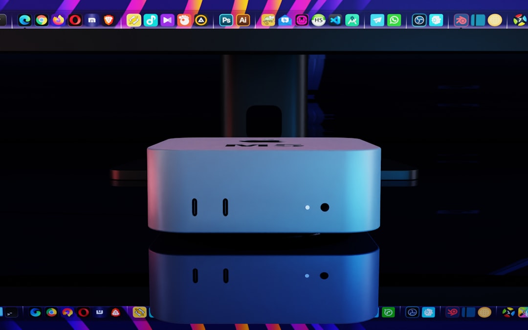 modern desktop computer setup