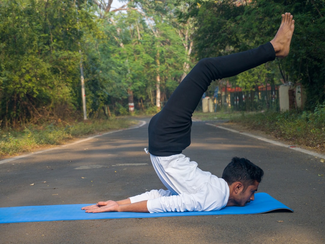 person stretching after workout