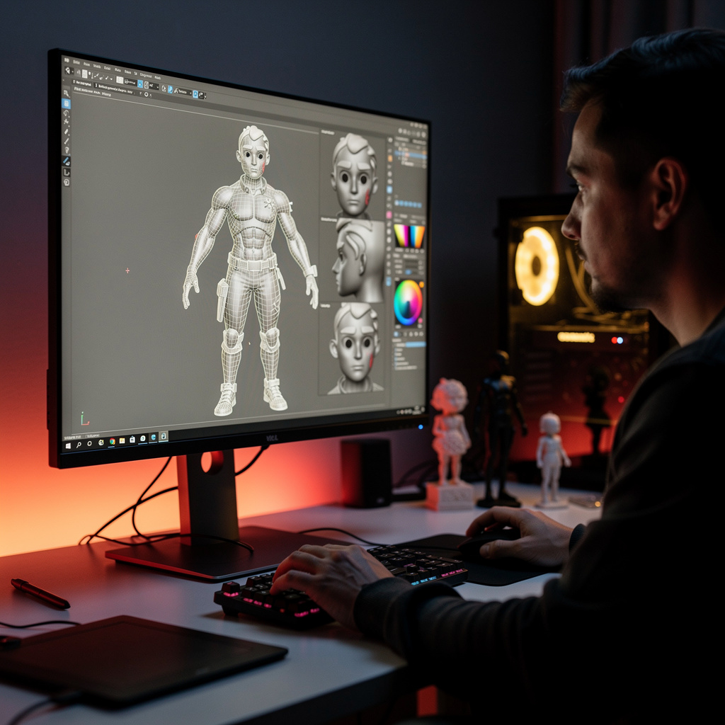 Скульптинг персонажей в Blender